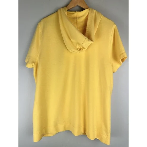 Orvis Women’s Hooded Short Sleeve Full Snap Button Up Shirt Size XL - Picture 2 of 6